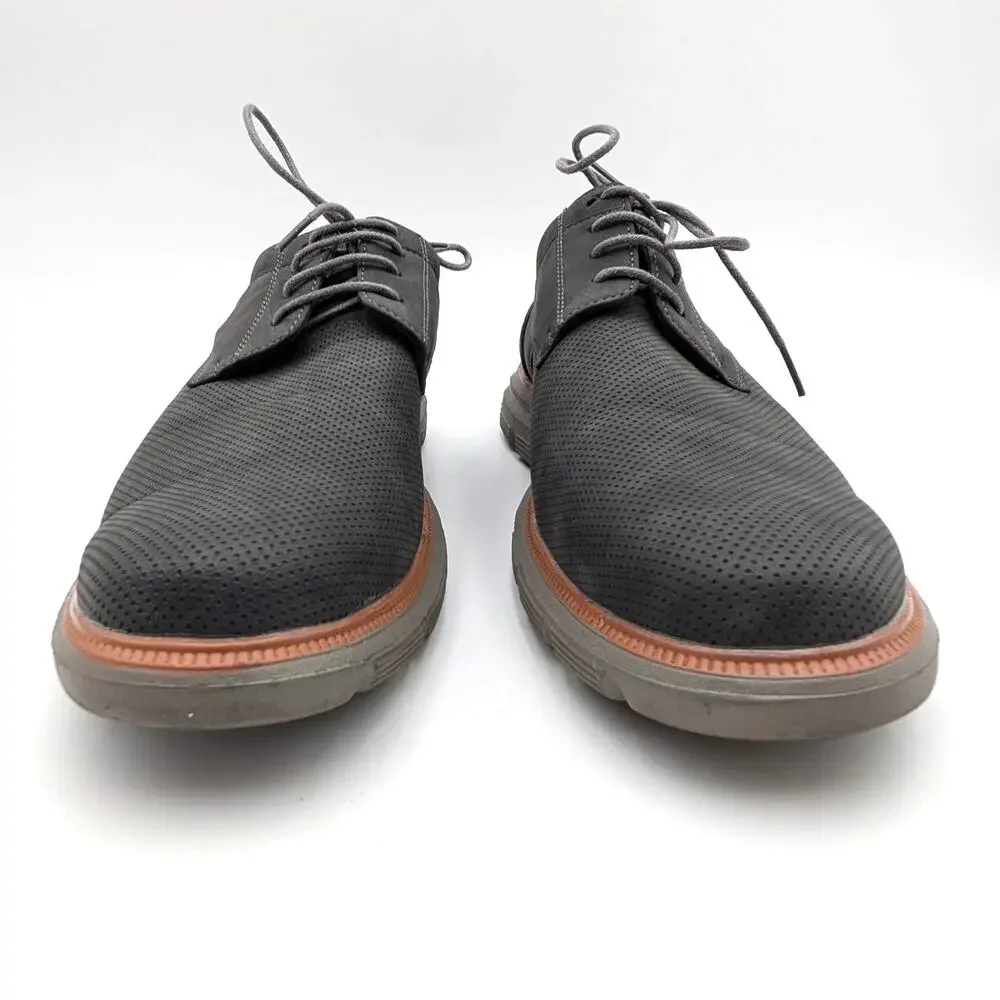 Aston Marc Eglon Lace-Up Oxford Shoes Round Toe Men's Grey Size US10.5 EU44
